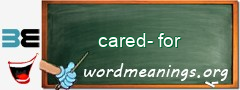 WordMeaning blackboard for cared-for